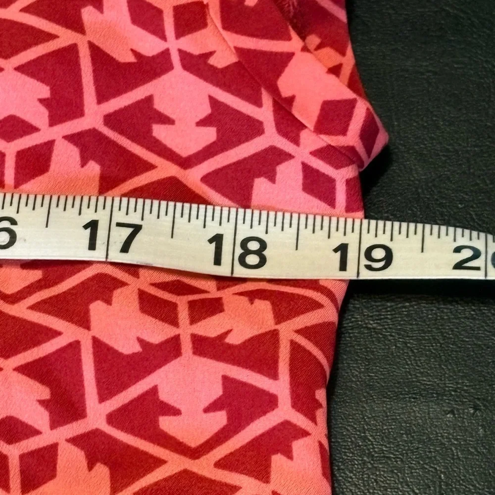 J. Crew Geometric Cap-Sleeve Blouse size 6